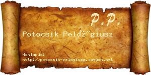 Potocsik Pelágiusz névjegykártya